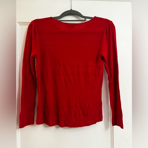 A.P.C. Red fine knit sweater, size, xs. Worn once - Picture 4 of 5